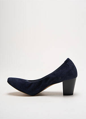 Escarpins nubuck talon de 4 à 6cm bleu PERLATO femme