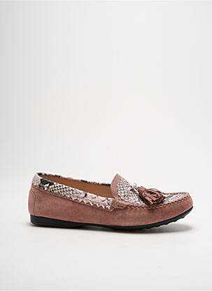 Mocassins tissage satiné talon plat jusqu'à 3cm rose TRIVER FLIGHT femme