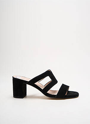 Mules/sabots nubuck talon de 4 à 6cm noir TRIVER FLIGHT femme