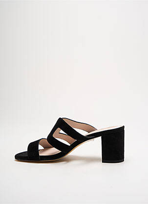 Mules/sabots nubuck talon de 4 à 6cm noir TRIVER FLIGHT femme