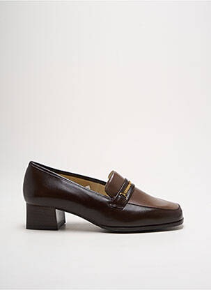 Mocassins carré talon plat jusqu'à 3cm marron MARCO femme