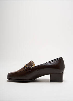 Mocassins carré talon plat jusqu'à 3cm marron MARCO femme