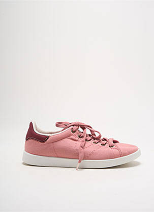 Baskets bout rond talon plat jusqu'à 3cm rose VICTORIA femme