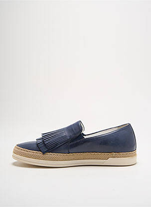 Mocassins tissage satiné talon plat jusqu'à 3cm bleu TRIVER FLIGHT femme