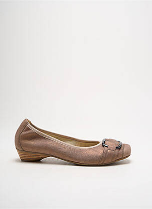 Ballerines matière lisse talon plat jusqu'à 3cm marron SWEET femme
