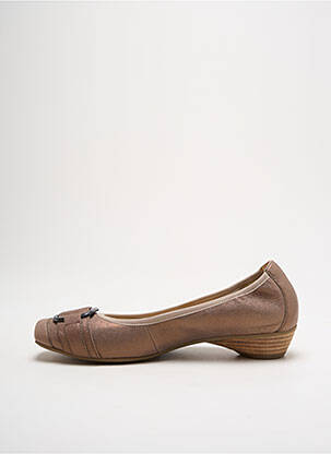 Ballerines matière lisse talon plat jusqu'à 3cm marron SWEET femme