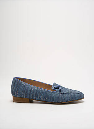 Mocassins tissage satiné talon plat jusqu'à 3cm bleu PINTO DI BLU femme