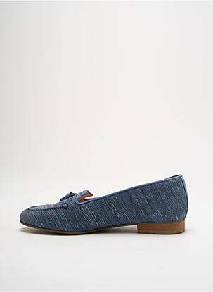 Mocassins tissage satiné talon plat jusqu'à 3cm bleu PINTO DI BLU femme
