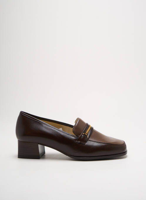 Mocassins carré talon plat jusqu'à 3cm marron MARCO femme