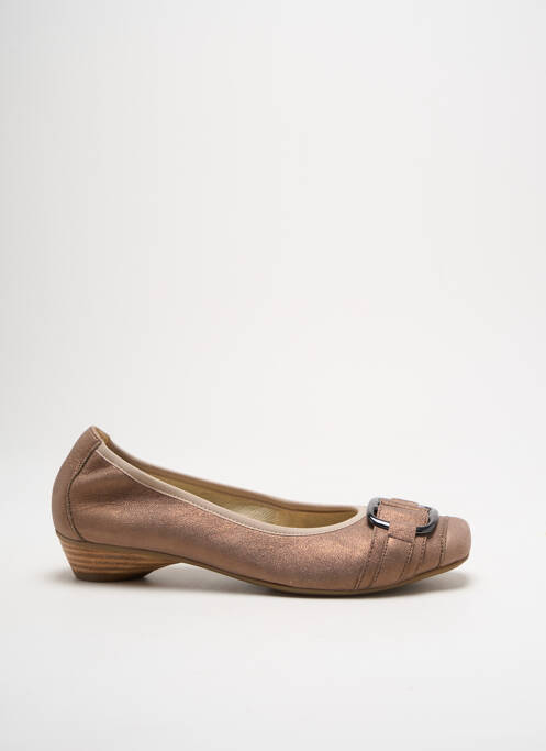 Ballerines matière lisse talon plat jusqu'à 3cm marron SWEET femme