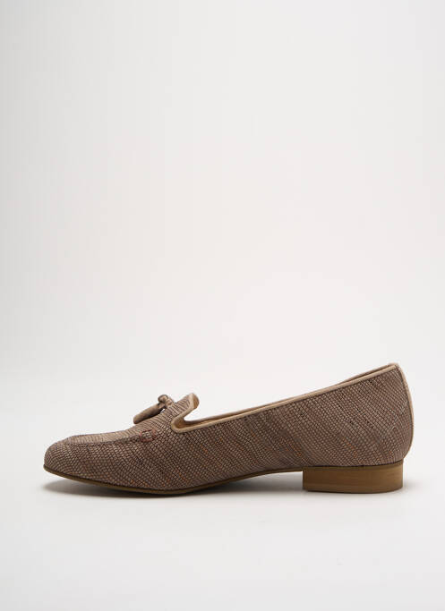 Mocassins tissage satiné talon plat jusqu'à 3cm marron PINTO DI BLU femme