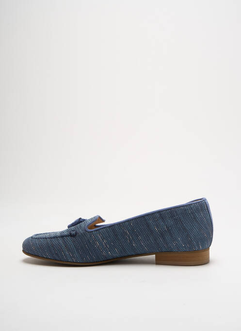 Mocassins tissage satiné talon plat jusqu'à 3cm bleu PINTO DI BLU femme