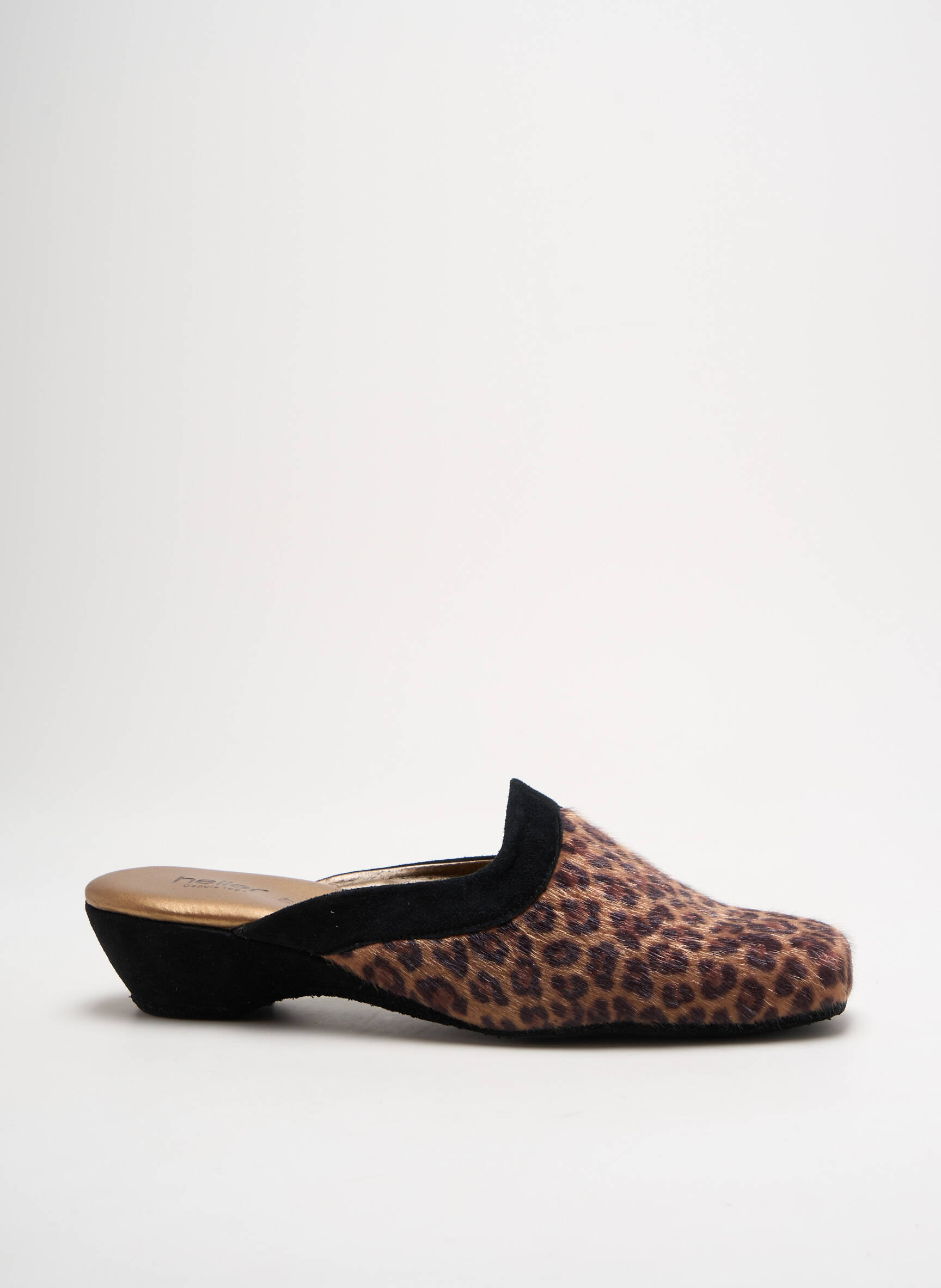 Pantoufles Femme Mules Cuir Heller Chaussons/Pantoufles Semelle