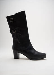 Bottes tissage satiné talon de 4 à 6cm noir FOLIE'S femme