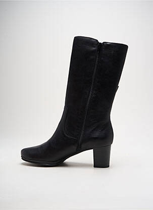 Bottes tissage satiné talon de 4 à 6cm noir FOLIE'S femme