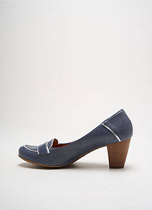 Escarpins tissage satiné talon de 4 à 6cm bleu WONDERS femme