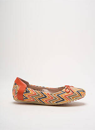 Ballerines impression talon plat jusqu'à 3cm orange COULEUR POURPRE femme