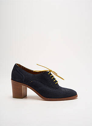Derbies nubuck talon de 4 à 6cm bleu PAUL SMITH femme