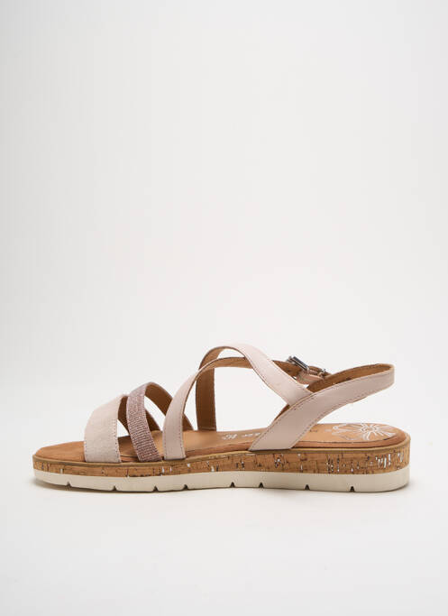 Sandales/nu pieds tissage satiné talon de 4 à 6cm rose MARCO TOZZI femme