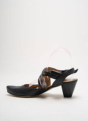 Escarpins tissage satiné talon de 4 à 6cm noir KARSTON femme