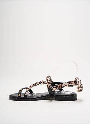 Sandales/nu pieds matière lisse talon plat jusqu'à 3cm noir ELUE PAR NOUS femme