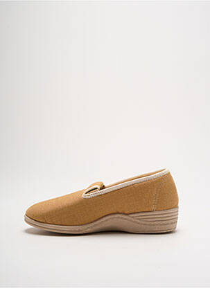 Chaussons/pantoufles bout rond talon plat jusqu'à 3cm marron LA VAGUE femme