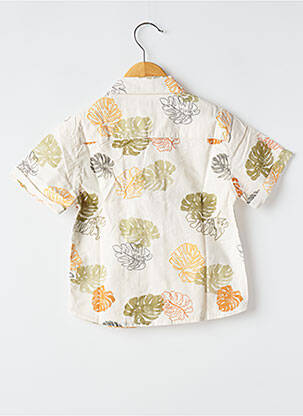 Chemise manches courtes imprimé fantaisie beige MAYORAL garçon