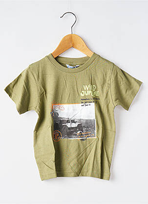 T-shirt coupe droite manches courtes vert MAYORAL garcon