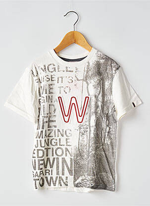 T-shirt imprimé fantaisie manches courtes blanc BOBOLI garçon