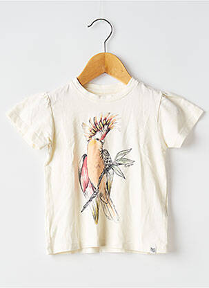 T-shirt coupe droite manches courtes beige NOPPIES fille