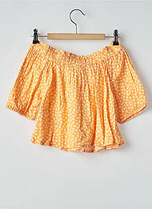 Blouse imprimé fantaisie manches courtes orange TIFFOSI fille