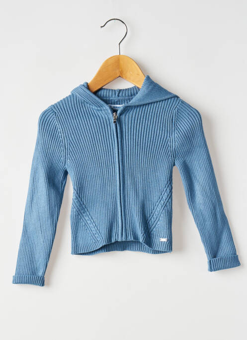 Gilet manches longues bleu MAYORAL pour fille