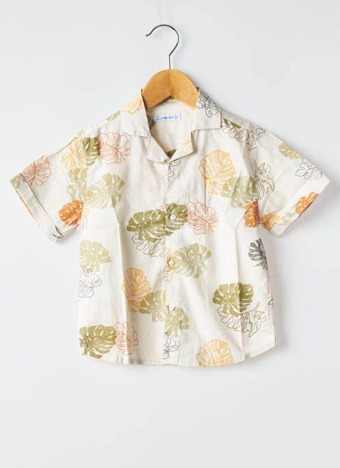 Chemise manches courtes beige MAYORAL pour garçon