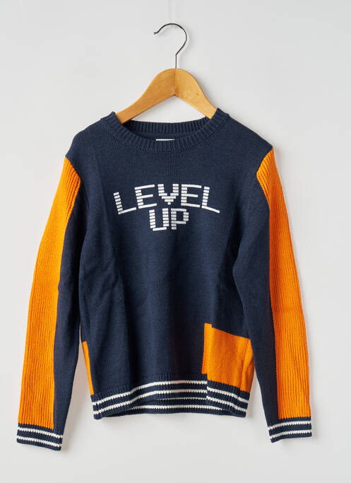 Pull imprimé fantaisie manches longues bleu BOBOLI garcon