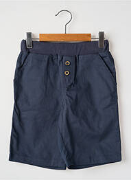 Bermuda tissage popeline taille élastique bleu GYMP garcon