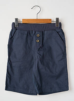 Bermuda tissage popeline taille élastique bleu GYMP garcon