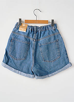 Short tissage denim taille élastique bleu TIFFOSI fille