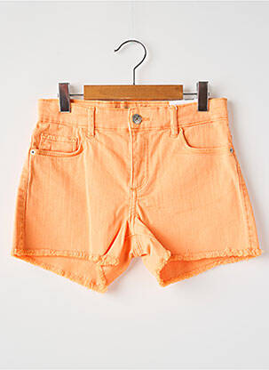 Short stretch taille ajustable orange TIFFOSI fille