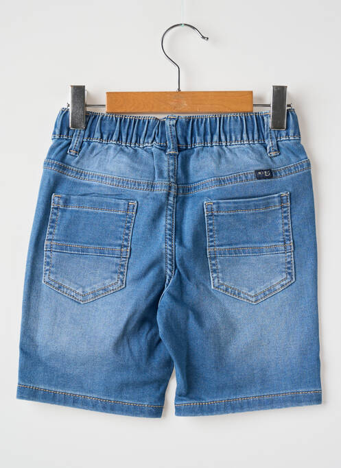 Bermuda tissage denim taille élastique bleu MAYORAL garcon