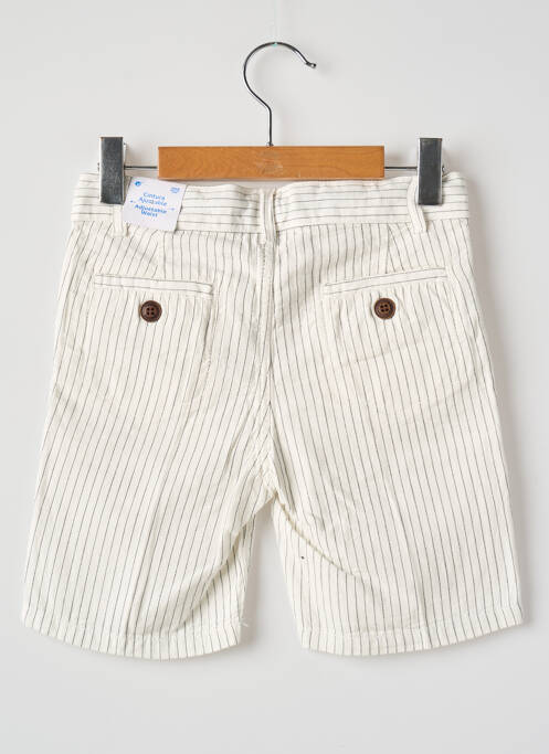 Bermuda tissage popeline taille ajustable blanc MAYORAL garcon