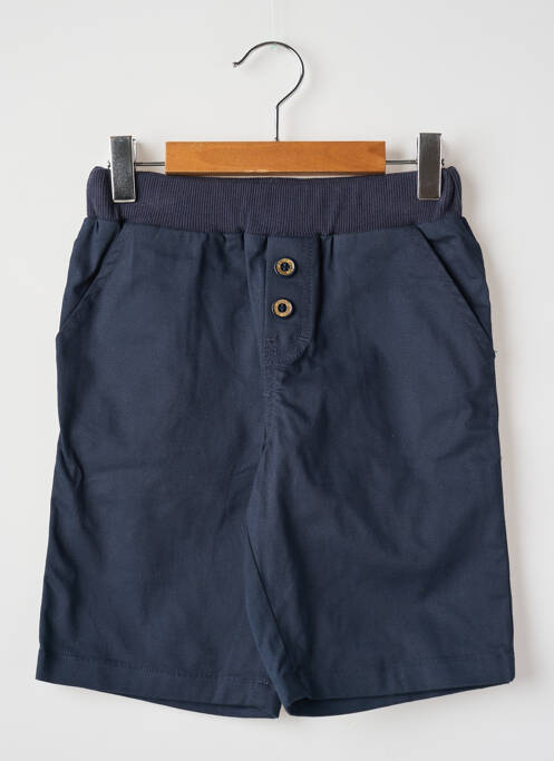 Bermuda tissage popeline taille élastique bleu GYMP garcon