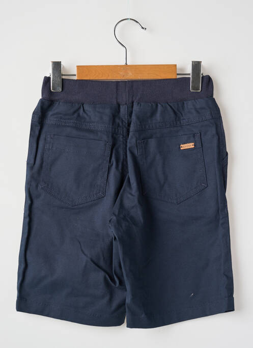 Bermuda tissage popeline taille élastique bleu GYMP garcon