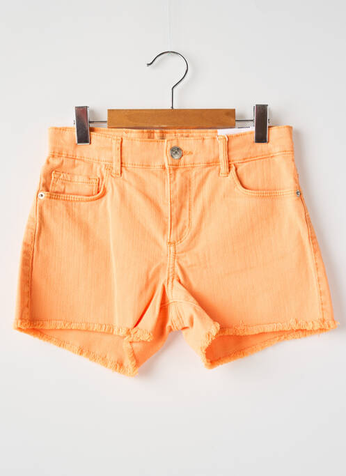 Short stretch taille ajustable orange TIFFOSI fille