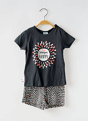 Ensemble short manches courtes noir BOBOLI fille
