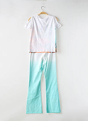 Ensemble pantalon type de haut t-shirt bleu BOBOLI fille