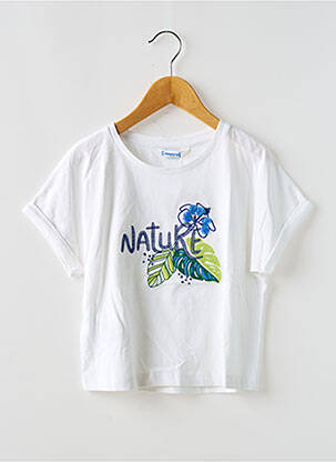 T-shirt coupe droite manches courtes blanc MAYORAL fille