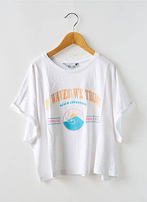 T-shirt coupe droite manches courtes blanc TIFFOSI fille