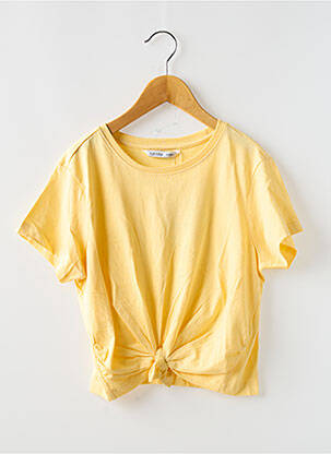 T-shirt coupe droite manches courtes jaune TIFFOSI fille