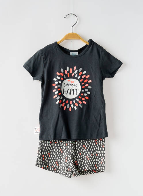 Ensemble short manches courtes noir BOBOLI fille
