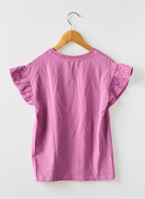 Top coupe droite manches courtes violet TIFFOSI fille